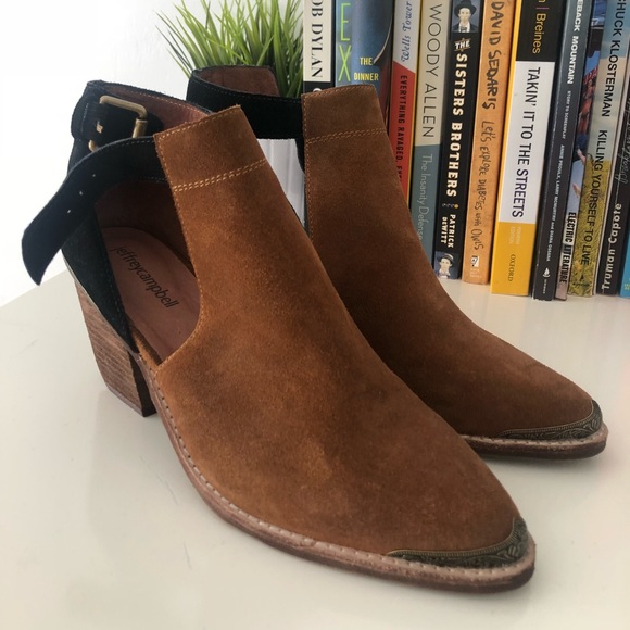 jeffrey campbell woodruff cutout ankle booties